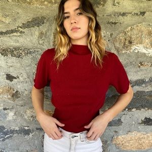 Vintage Red Cashmere Top